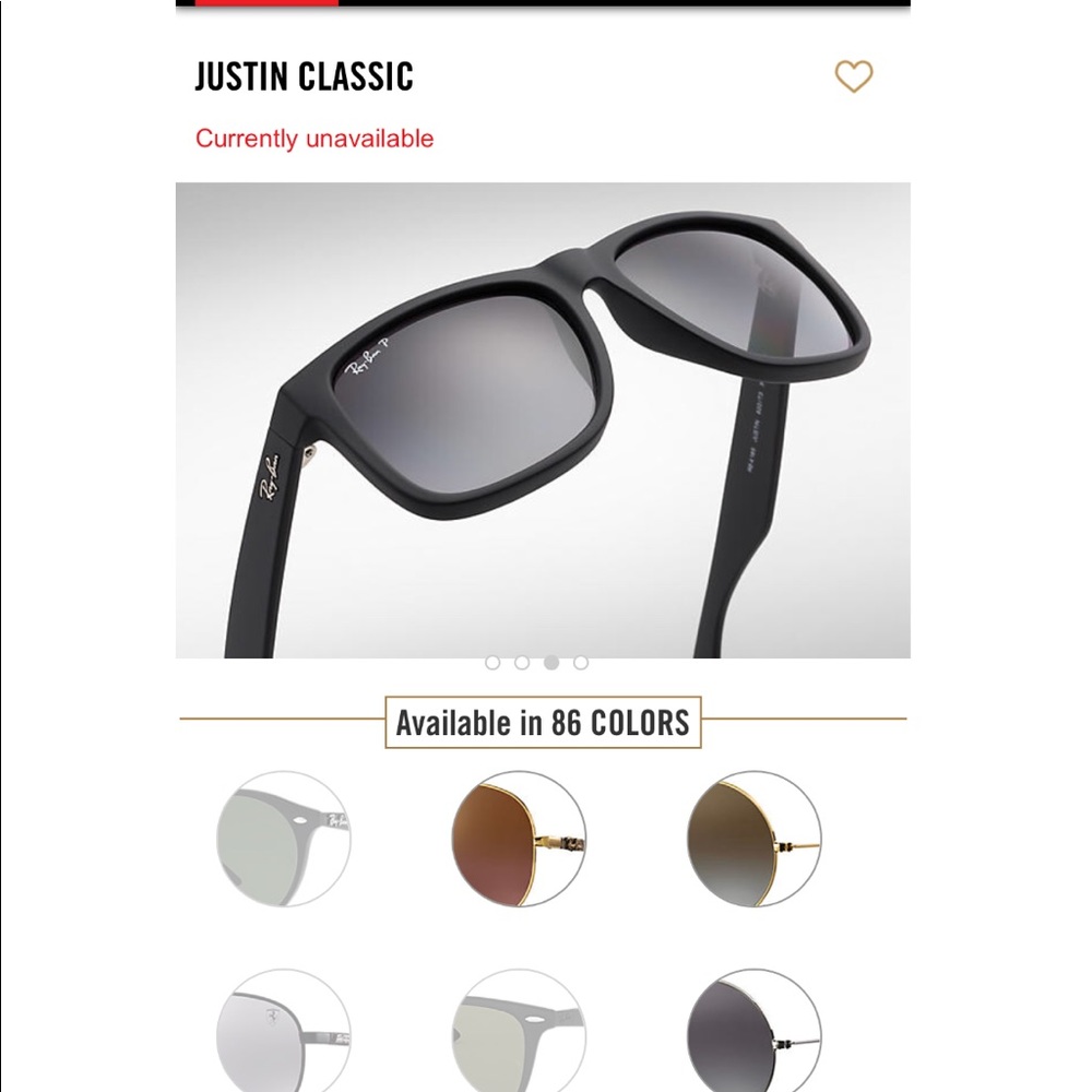 Brand new ray ban Justin’s polarized
